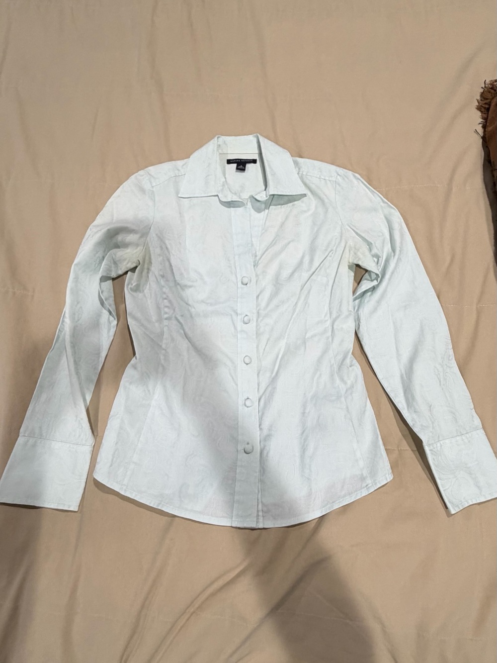 Banana Republic Pale Mint Paisley Button-Down Shirt